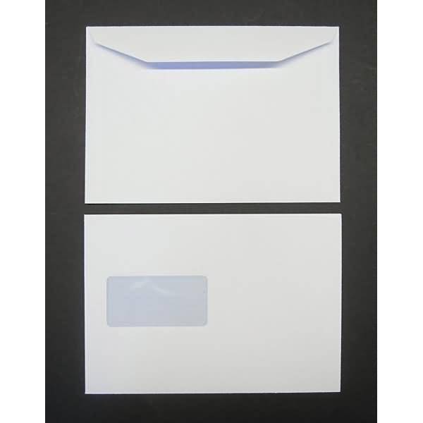 Kuvertierhüllen C5 100g/qm gummiert Fenster VE=500 Stück weiß
