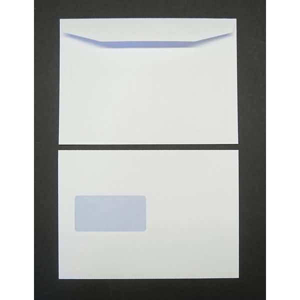 Kuvertierhüllen C5 110g/qm gummiert Fenster VE=500 Stück weiß