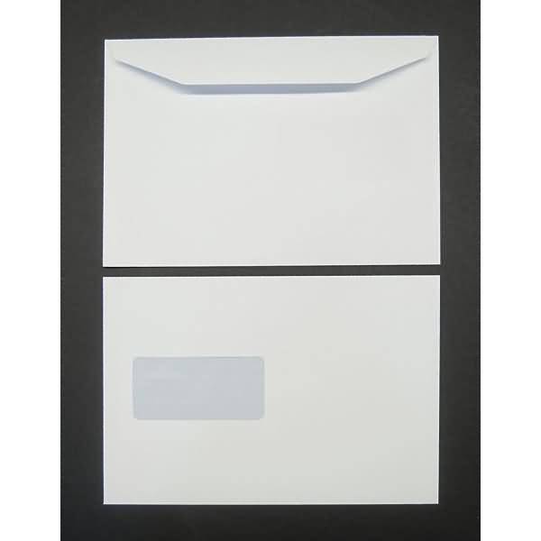 Kuvertierhüllen C5 115g/qm gummiert Fenster VE=500 Stück weiß