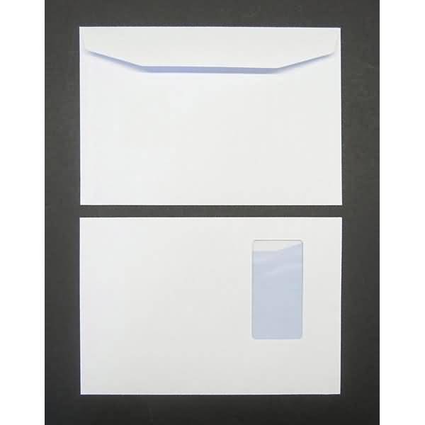 Kuvertierhüllen C5 90g/qm gummiert Sonderfenster VE=500 Stück weiß