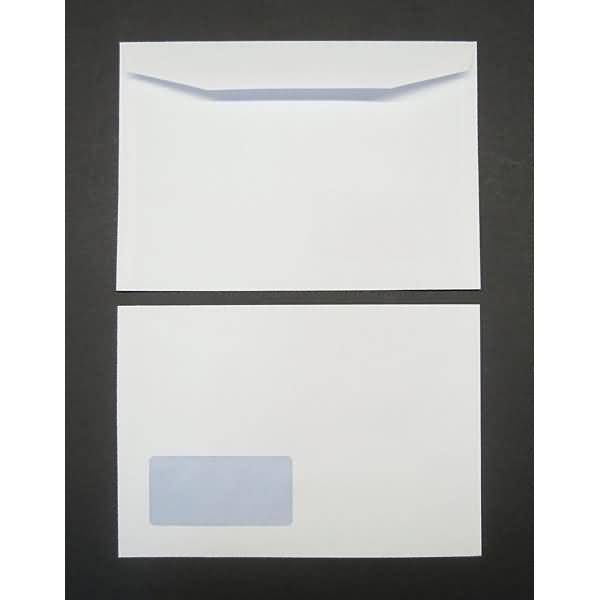 Kuvertierhüllen C5 90g/qm gummiert Sonderfenster VE=500 Stück weiß