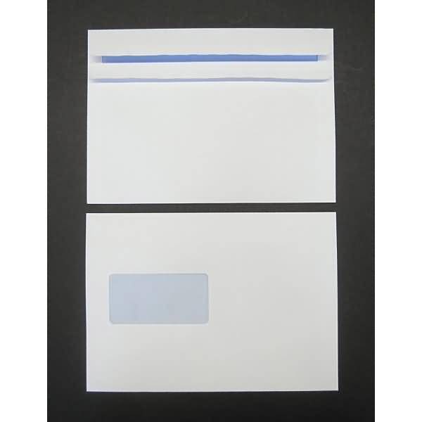 Briefumschläge C5 100g/qm selbstklebend Fenster VE=500 Stück weiß