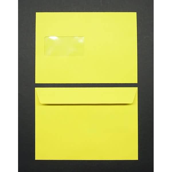 Briefumschläge C5 120g/qm haftklebend Fenster VE=500 Stück schwefelgelb