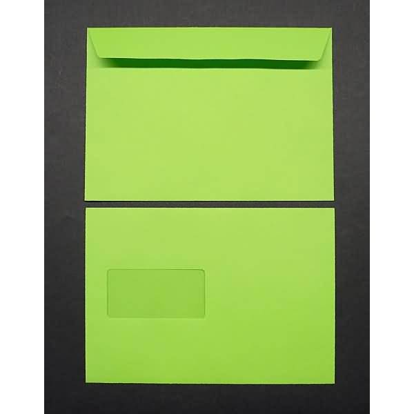 Briefumschläge C5 120g/qm haftklebend Fenster VE=500 Stück limonengrün