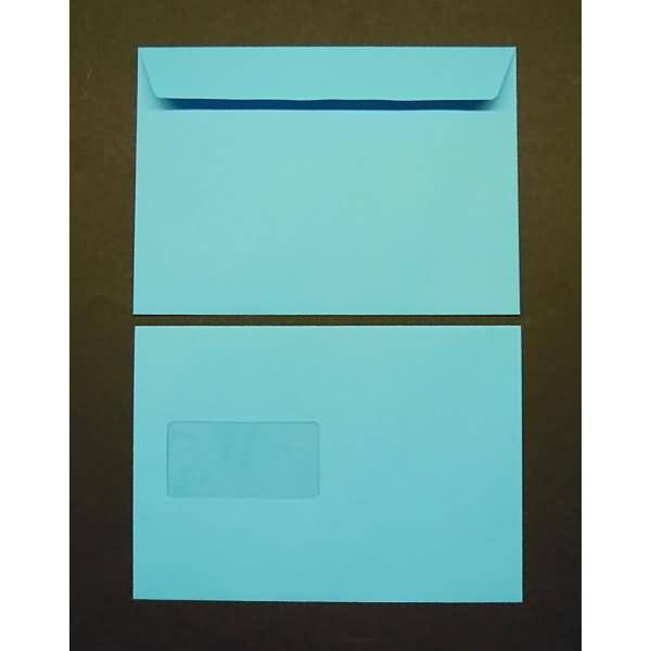 Briefumschläge C5 120g/qm haftklebend Fenster VE=500 Stück pazifikblau