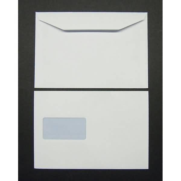 Kuvertierhüllen 162x235mm 100g/qm gummiert Fenster VE=500 Stück weiß