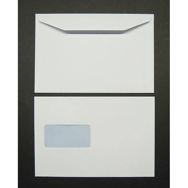 Kuvertierhüllen 162x238mm 90g/qm gummiert Fenster VE=500 Stück weiß