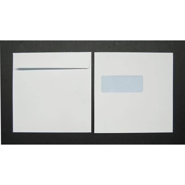 Briefumschläge 170x170mm 100g/qm gummiert Sonderfenster VE=500 Stück weiß
