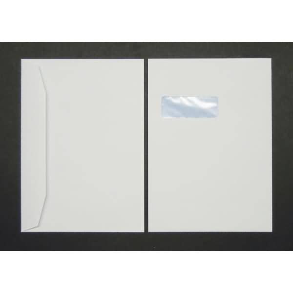 Kuvertierhüllen C4 120g/qm gummiert Sonderfenster VE=250 Stück weiß