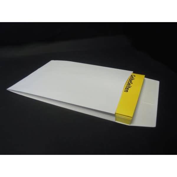 Faltentaschen 229x324x25mm C4 140g/qm haftklebend VE=125 Stück weiß