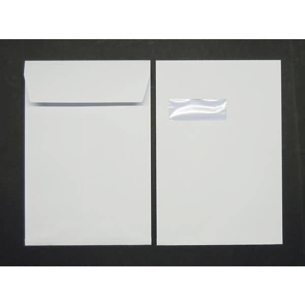 Faltentaschen C4 Falte 25mm 140g/qm HK Sonderfenster VE=125 St. weiß