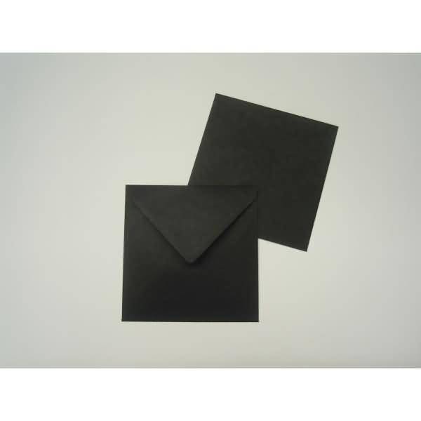 Briefumschläge 125x140mm 100g/qm gummiert VE=100 Stück schwarz