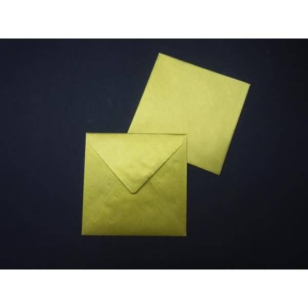 Briefumschläge 125x140mm 100g/qm gummiert VE=100 Stück gold