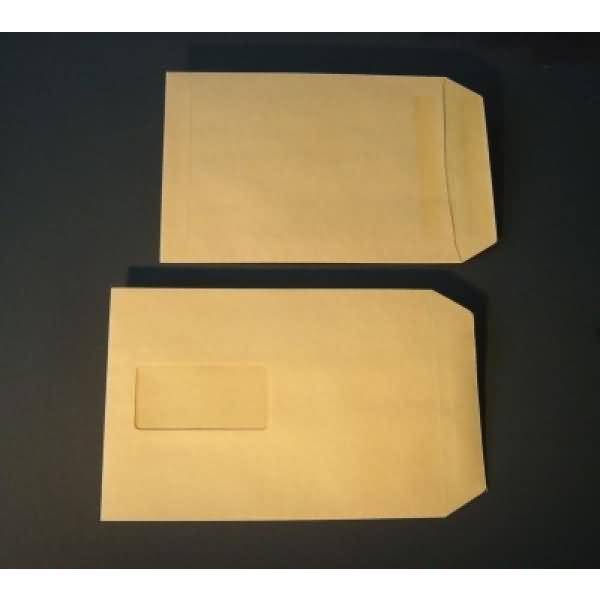 Versandtaschen C5 90g/qm selbstklebend Fenster VE=500 Stück braun