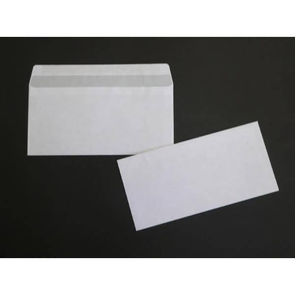 Briefumschläge 105x213mm 60g/qm gummiert VE=1250 Stück weiß