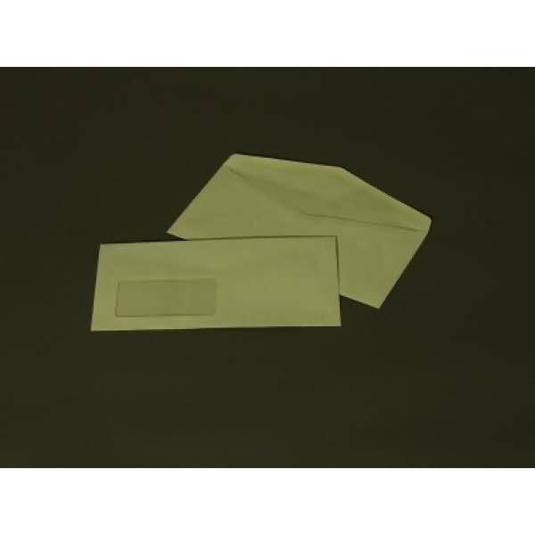 Briefumschläge DINlang 75g/qm gummiert Fenster VE=1000 Stück grün