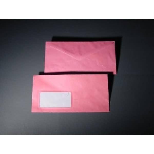 Kuvertierhüllen DINlang 75g/qm gummiert Fenster VE=1000 Stück rot