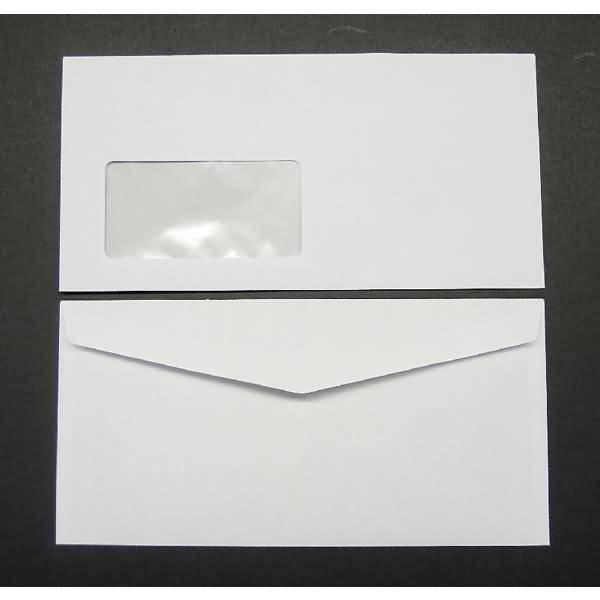 Kuvertierhüllen DINlang 80g/qm gummiert Fenster VE=1000 Stück weiß