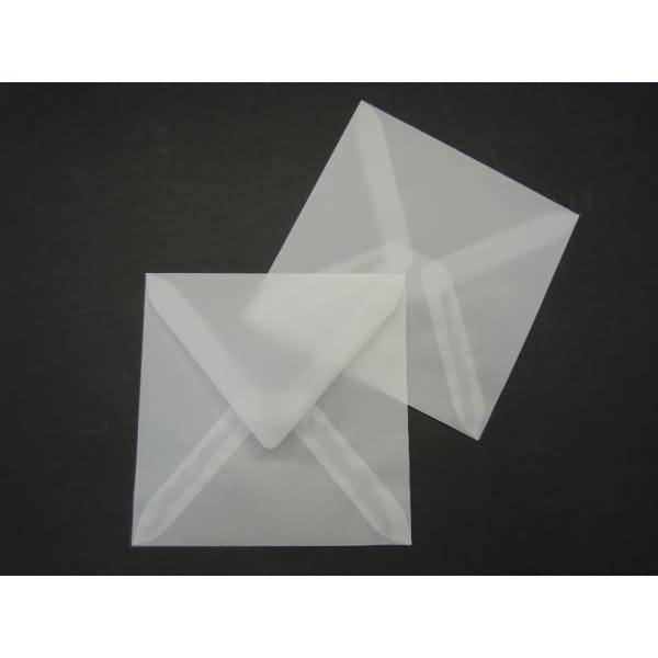 Briefumschläge Offset transparent 145x145mm 90g/qm NK VE=100 Stück weiß
