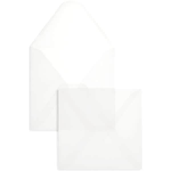 Briefumschläge Offset transparent 145x145mm 90g/qm NK VE=100 Stück weiß