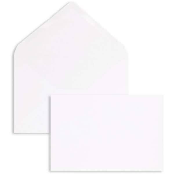 Briefumschläge 105x155mm 80g/qm gummiert VE=100 Stück weiß