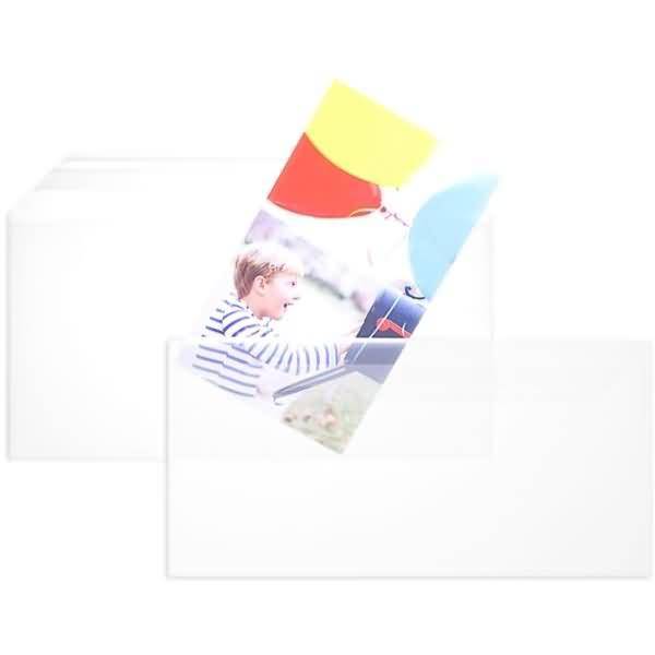 Briefumschläge Offset transparent DINlang 100 my HK VE=100 Stück transparent