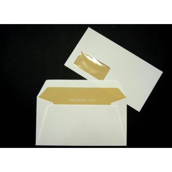 Briefumschläge Biotop3 125x235mm 90g/qm haftklebend Fenster VE=500 Stück creme