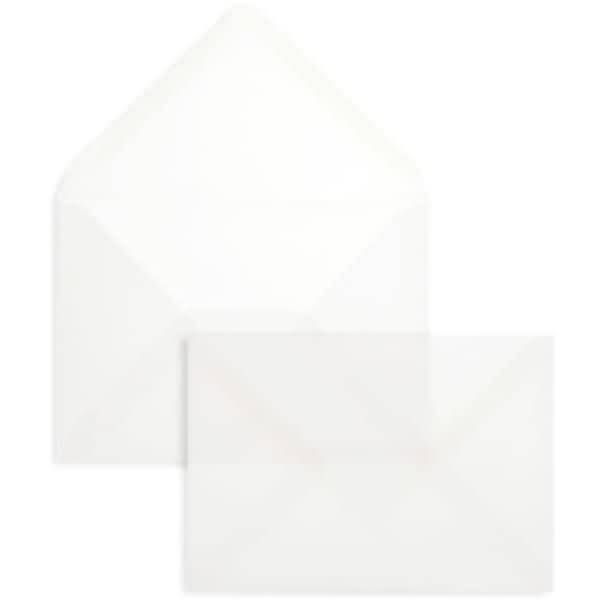 Briefumschläge Offset transparent 110x185mm 90g/qm HK VE=100 Stück weiß