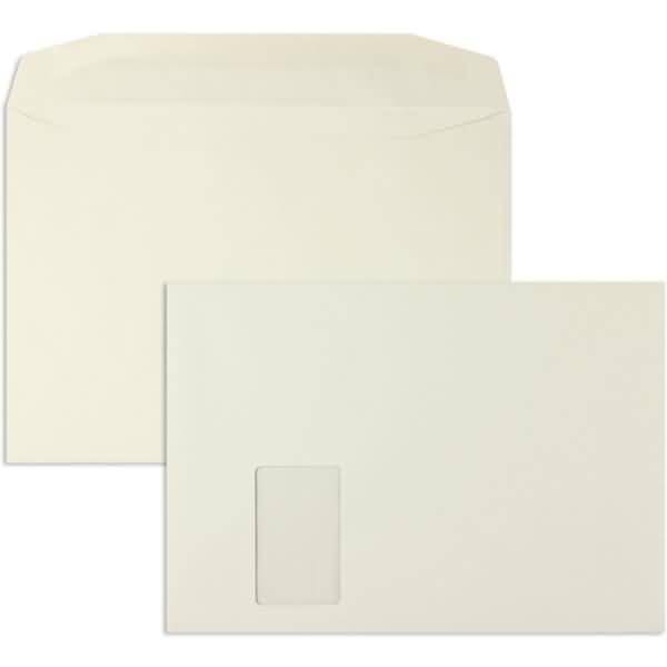 Kuvertierhüllen C4 100g/qm gummiert Fenster VE=250 Stück grau