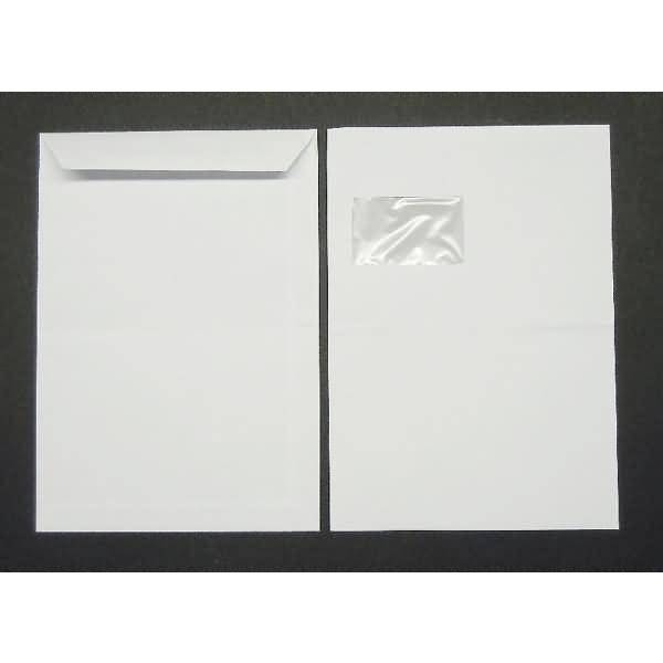 Versandtaschen C4 120g/qm gummiert Fenster VE=250 Stück weiß
