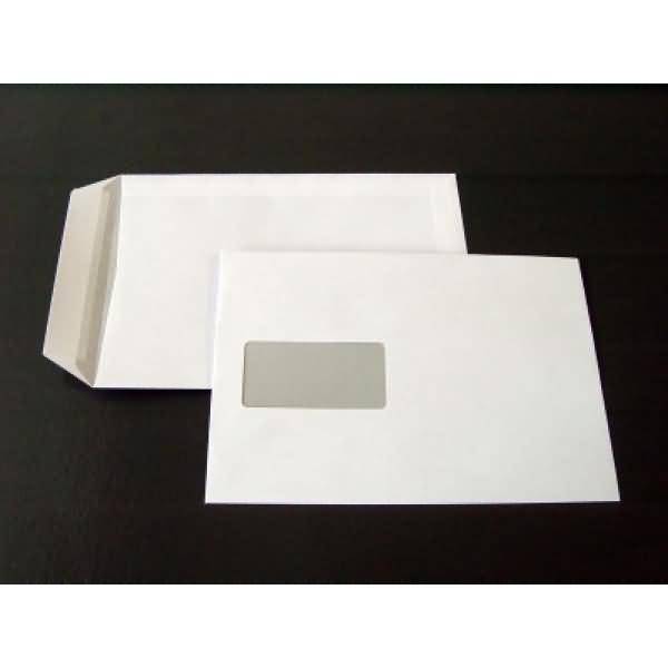 Versandtaschen 176x250mm (DIN B5) 90g/qm HK Fenster VE=500 St. weiß