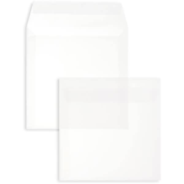 Briefumschläge Offset transparent 160x160mm 100g/qm HK VE=100 Stück weiß