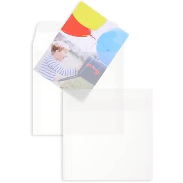 Briefumschläge Offset transparent 160x160mm 100g/qm HK VE=100 Stück weiß