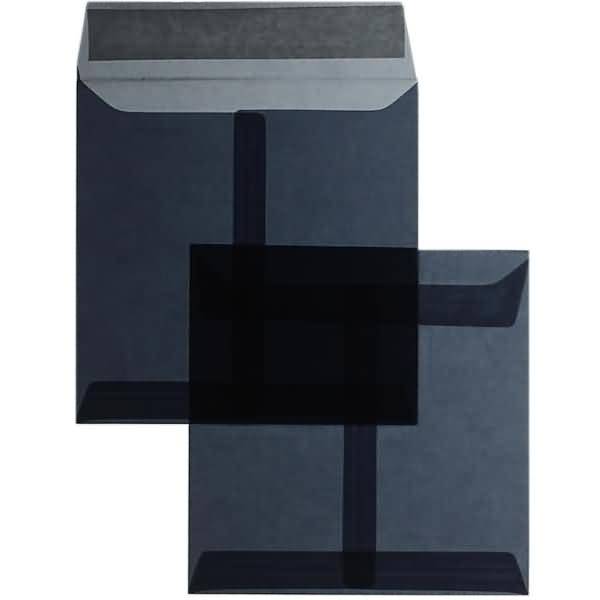 Briefumschläge Offset transparent 160x160mm 100g/qm HK VE=100 Stück anthracite