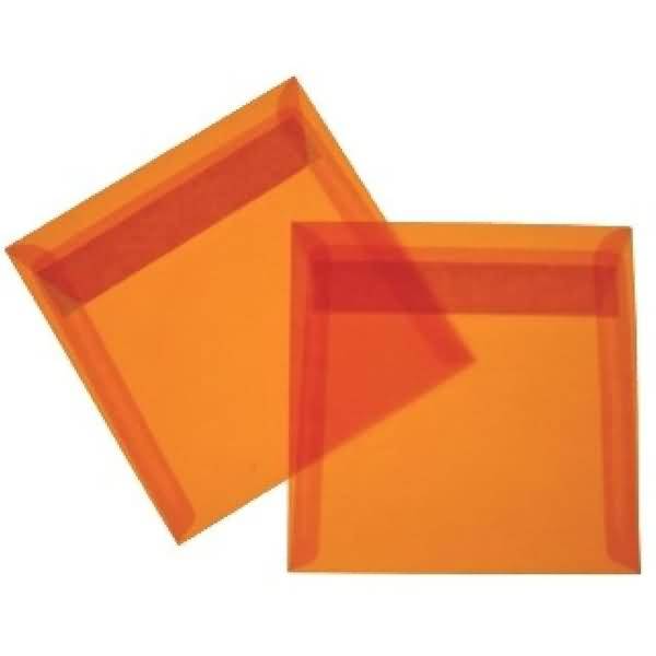 Briefumschläge Offset transparent 170x170mm 100g/qm HK VE=100 St. intensivorange