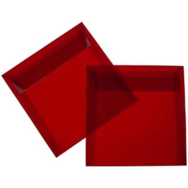 Briefumschläge Offset transparent 170x170mm 100g/qm HK VE=100 Stück intensivrot