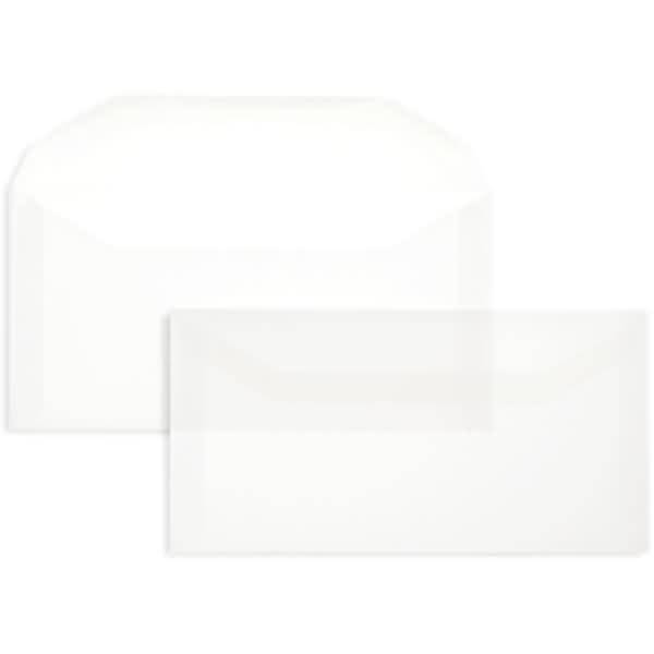 Kuvertierhüllen DINlang 100g/qm gummiert VE=100 Stück transparent-weiß