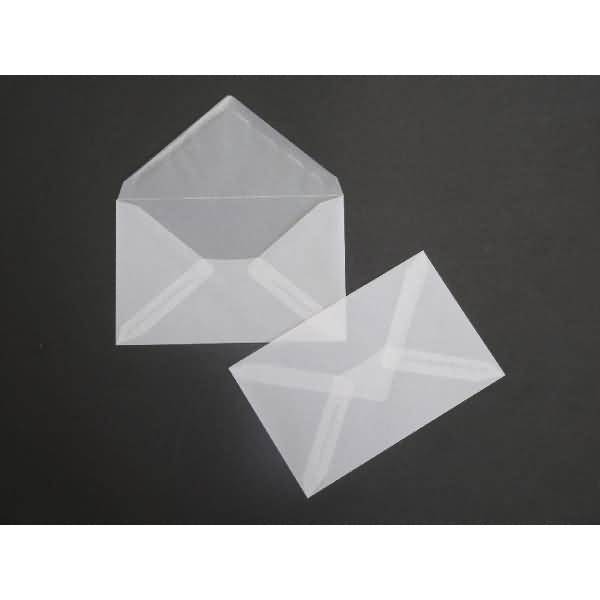 Briefumschläge Offset transparent 116x180mm 90g/qm NK VE=100 Stück weiß