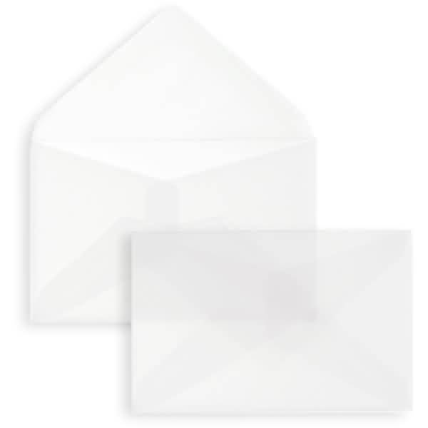 Briefumschläge Offset transparent 116x180mm 90g/qm NK VE=100 Stück weiß