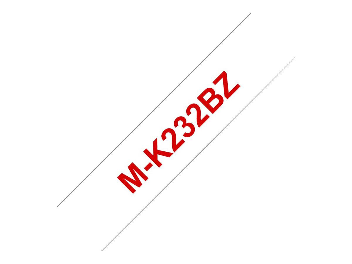 Brother M-K232BZ - Rot auf Weiß - Rolle (1,2 cm x 8 m)