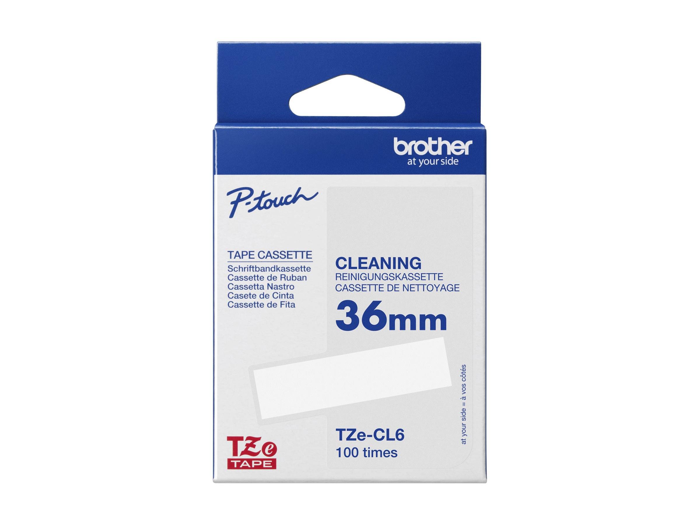 Brother P-touch Reinigungskassette, gekennzeichnet mit „CLEANING