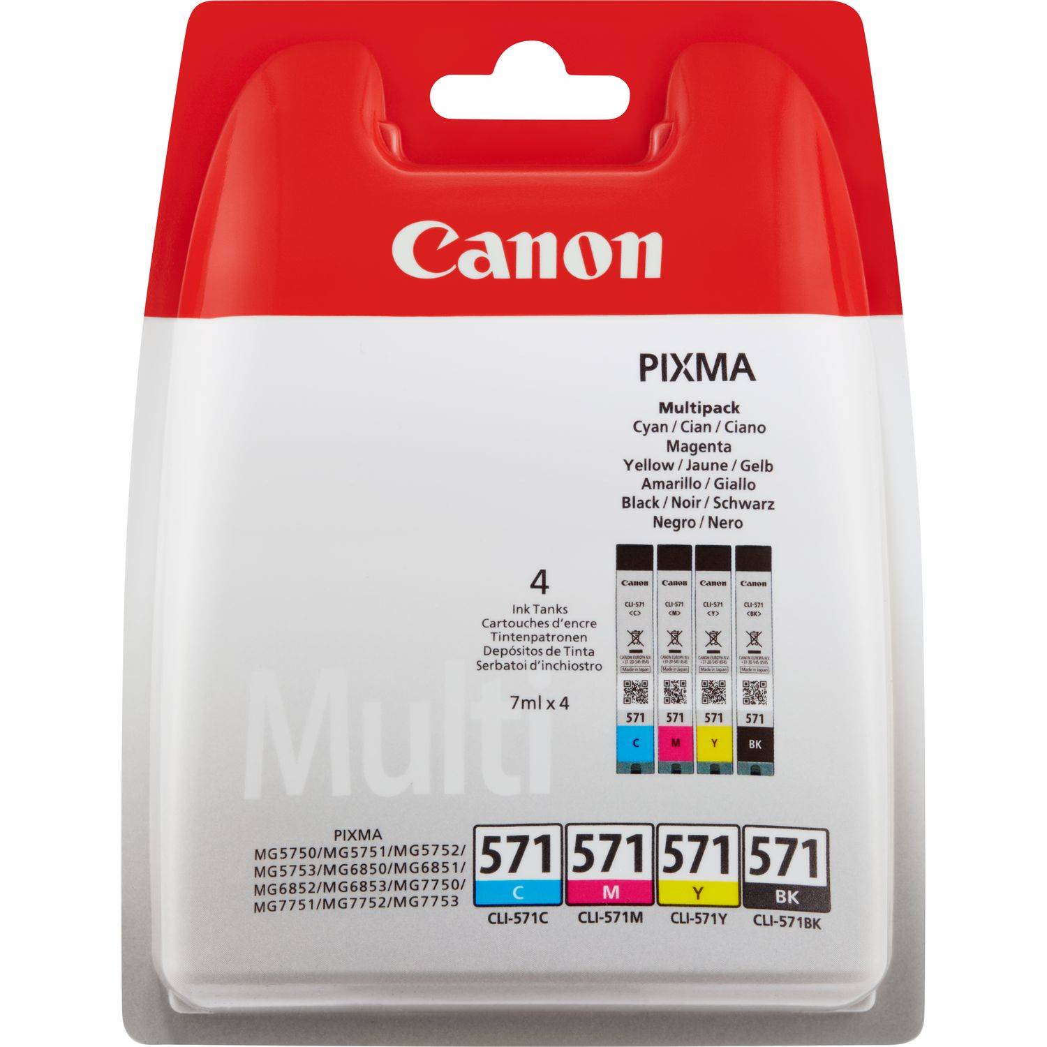 Canon CLI-571 C/M/Y/BK Multipack - 4er-Pack - 7 ml
