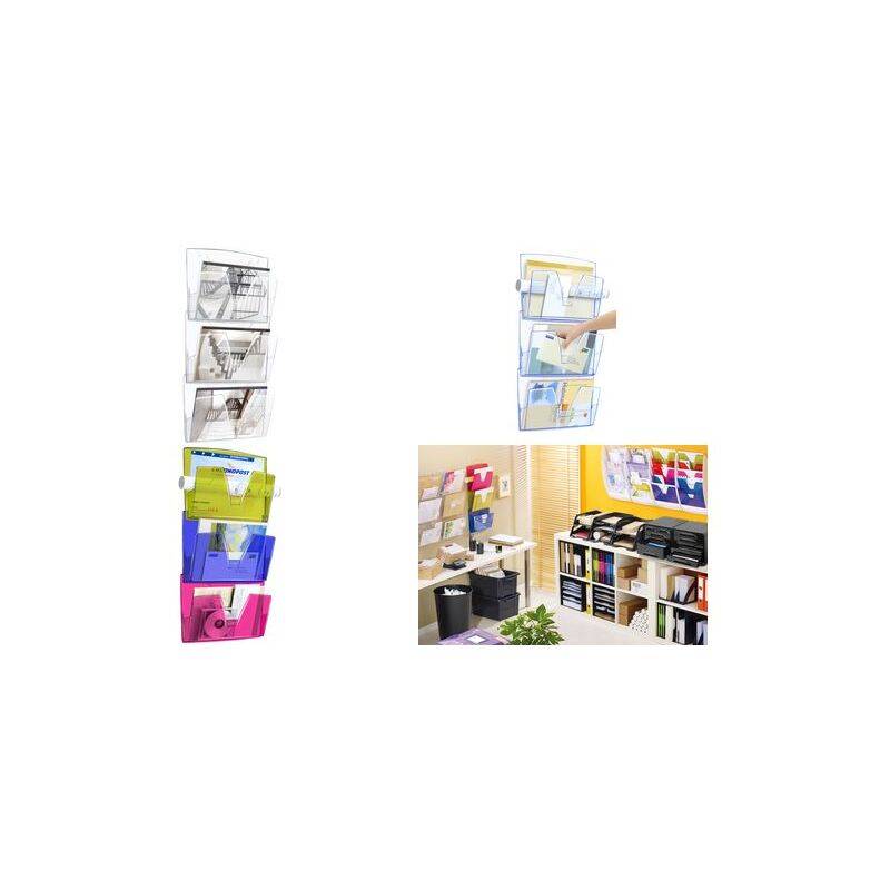 CEP Wandprospekthalter ICE 3er Set, DIN A4, 1 Fach, eisblau