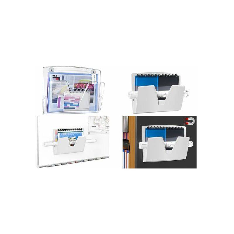 CEP Wandprospekthalter, magnetisch, DIN A4, 1 Fach, grau