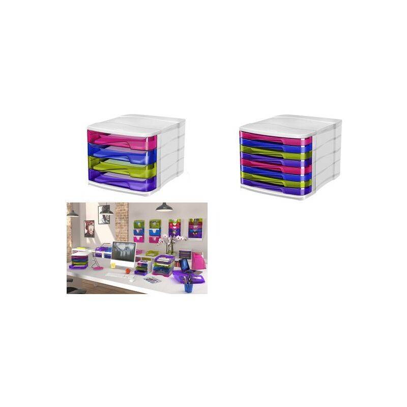 CEP Schubladenbox HAPPY, 8 Schübe, bunt