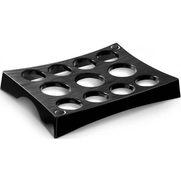 Becherträger 11 Löcher für Tee + Kaffee schwarz