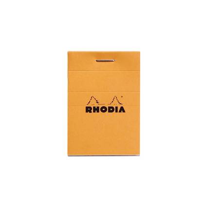 RHODIA Notizblock No. 10, DIN A8, kariert, orange