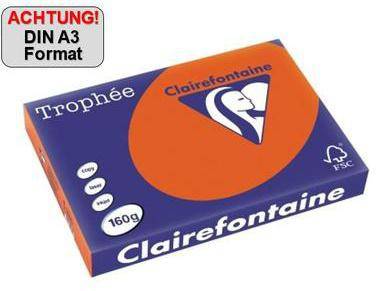 Clairefontaine Kopierpapier 1031C A3 160g ziegelrot 250Bl.