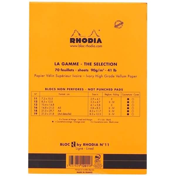 Notizblock Basic A7 70 Blatt liniert orange