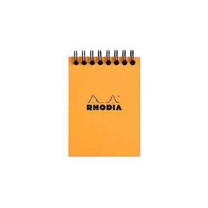 RHODIA Spiralnotizblock No. 11, DIN A7, kariert, orange